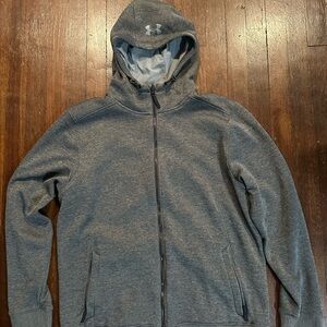 Under Armour Men's Grey Full-Zip Hoodie Jacket